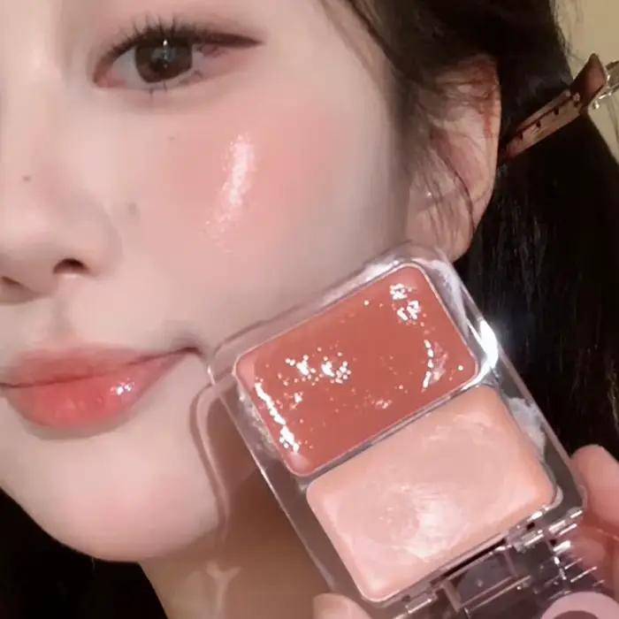 DIKALU eau lumière Blush crème longue durée imperméable joue teinte visage contour maquillage lait thé couleur hydratant
