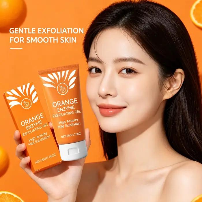 Gel exfoliant à l'orange pour le soin du visage et du corps