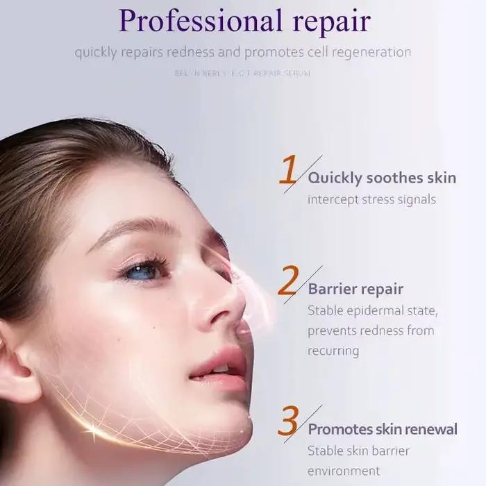 BELYN BERLY EGF sérum pour le visage 3 pièces pour réparation hydratante peau