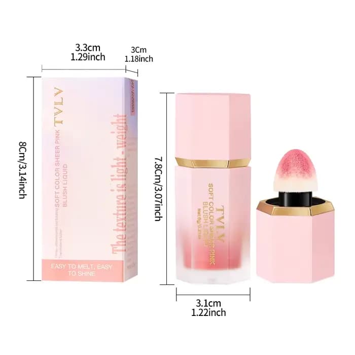 Crème de blush liquide 6 couleurs
