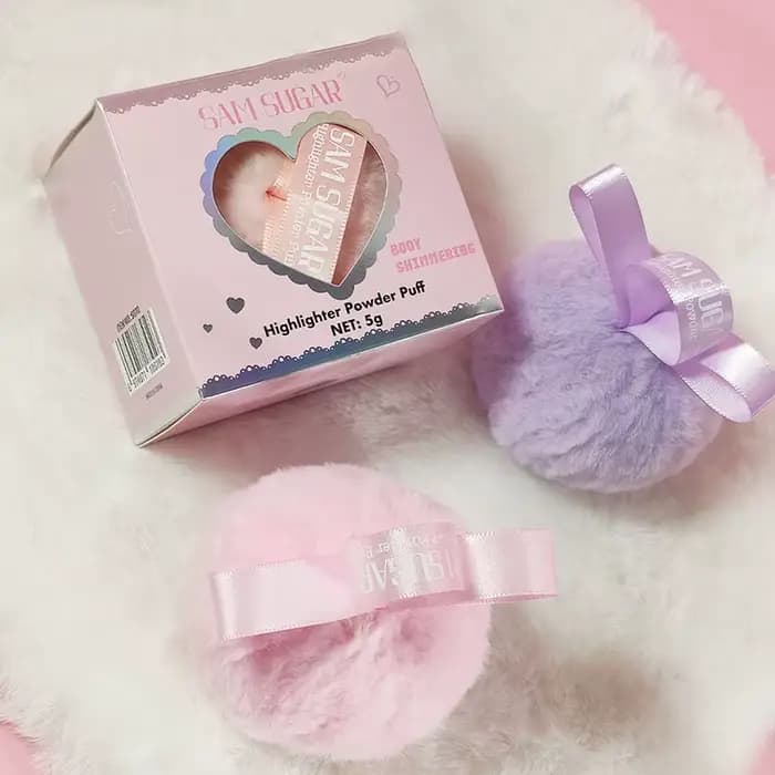 Surligneur en poudre rose pêche scintillant et brillant