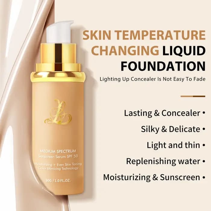 Fond de Teint Biomimic 4-en-1 Spectrums Lumineux avec SPF50+ et Correcteur Longue Tenue Adaptatif