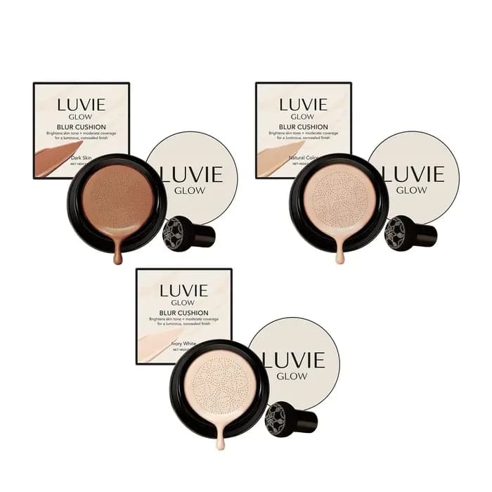 LUVIE GLOW Crème BB Fond de Teint Coussin d'Air à Tête Champignon pour le Visage