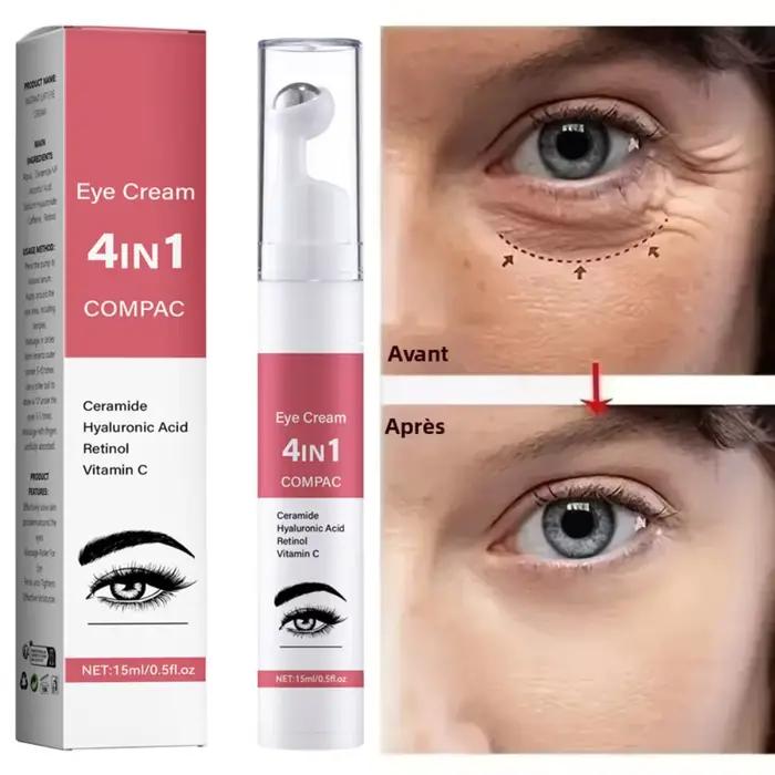 Crème pour les yeux 4 en 1 de 15 ml – Réduit les ridules
