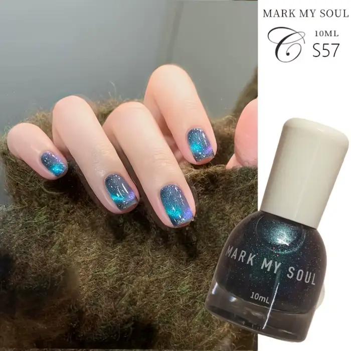 S57 Water Moon Vernis à ongles œil de chat sans cuisson 10 ml. Base de la série