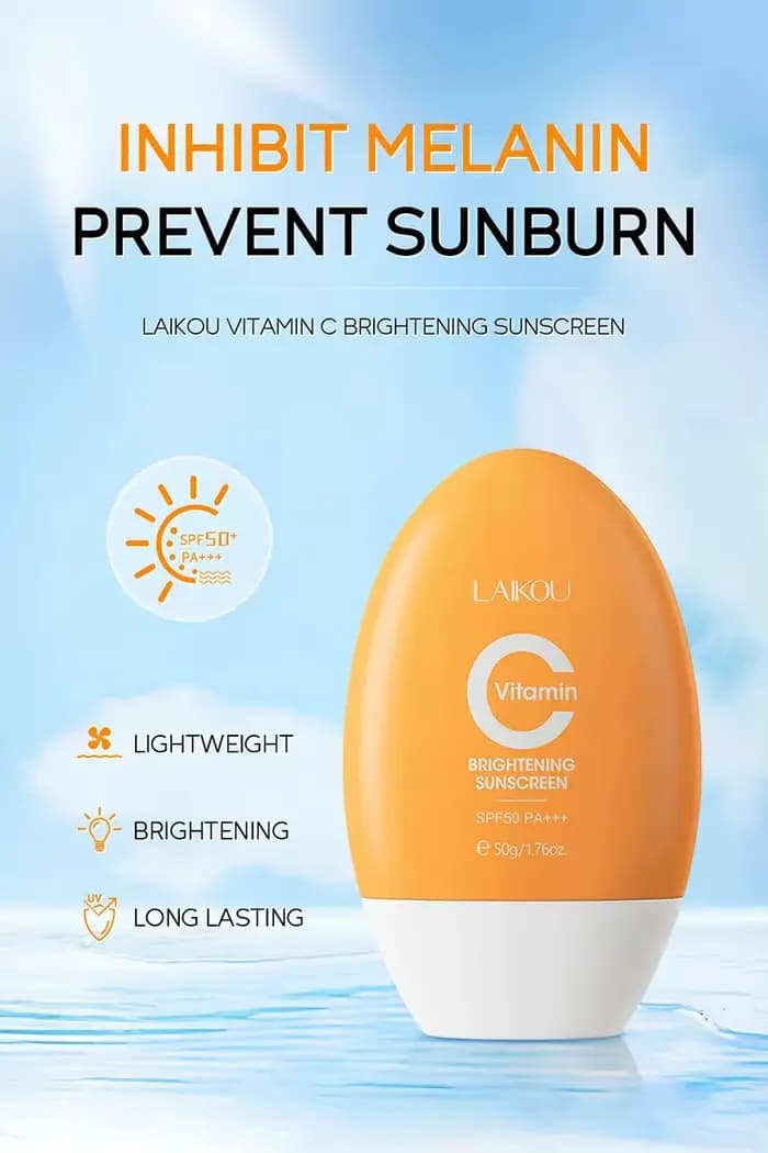 LAIKOU Crème Solaire Visage Vitamine C Ultra SPF50