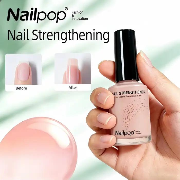 Gel Base Réparateur 4-en-1 pour Ongles Faibles Cassants et Fins Enrichi en Calcium et Protéines Protection et Croissance Saine Rose pour Peaux Sensibles