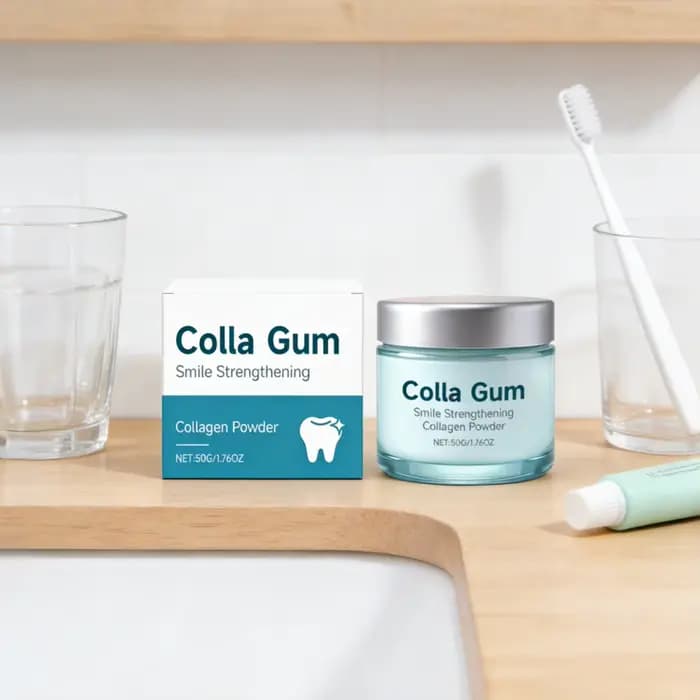 Poudre dentaire au collagène pour blanchir les dents