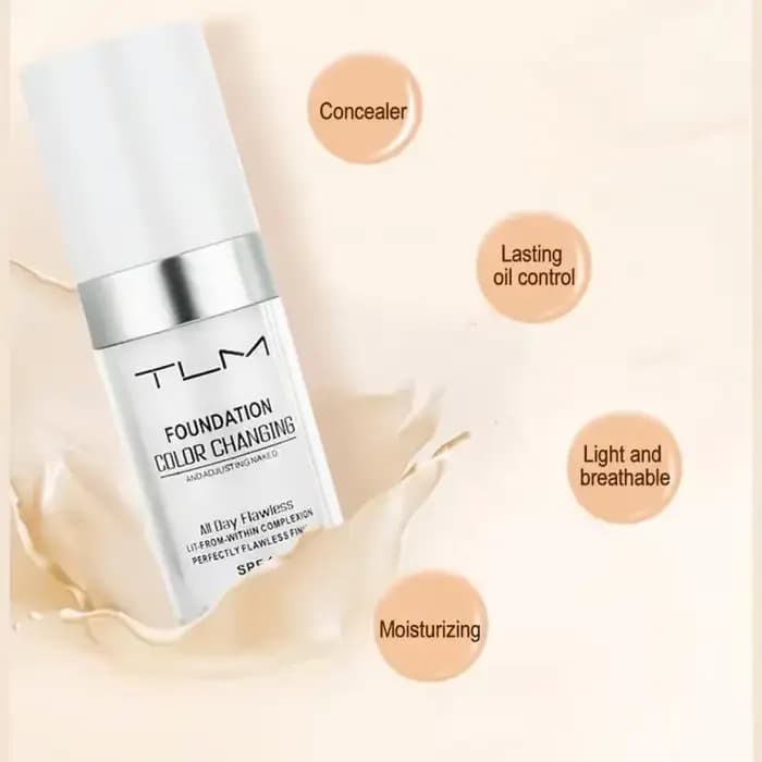 Maquillage TLM fond de teint magique couleur changeante