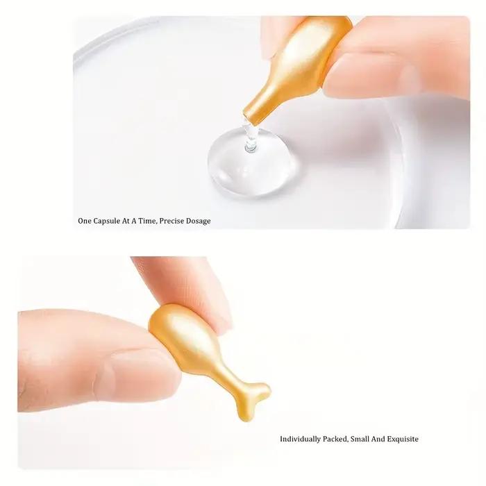 50 capsules d'essence/émulsion pour le visage à l'acide hyaluronique - Essence en capsule hydratante sans parfum