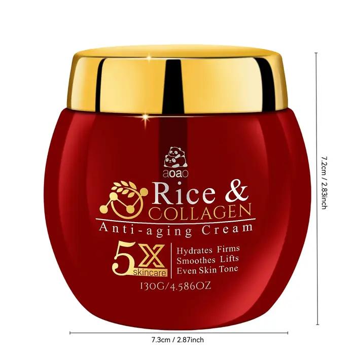 Crème anti-âge au collagène de riz avec céramides et essence d'acide hyaluronique