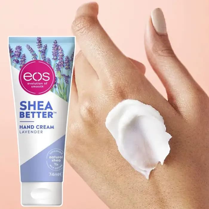 Crème pour les mains EOS Shea Better 74ml - Ultra Derm hydratante enrichie en beurre de karité pour réparer les peaux