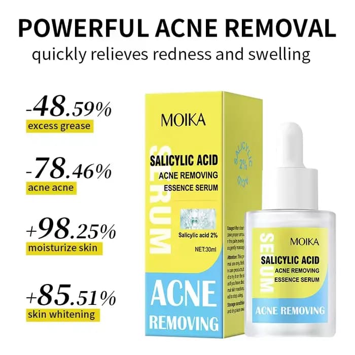 Sérum Essentiel Purifiant à l'Acide Salicylique MOIKA – Soin Hydratant et Séborégulateur pour la Peau