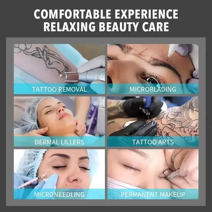 Crème de tatouage Goosica noire auxiliaire beauté du visage avant le maquillage permanent microblading piercing pour homme et femme occasions spéciales