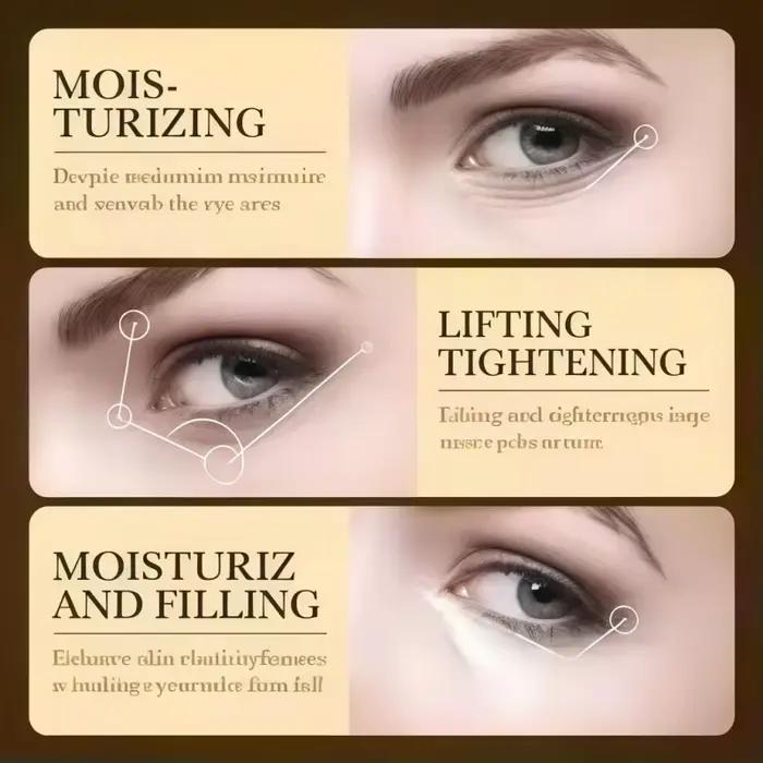 Crème pour les yeux à l'acide hyaluronique 40G24K or