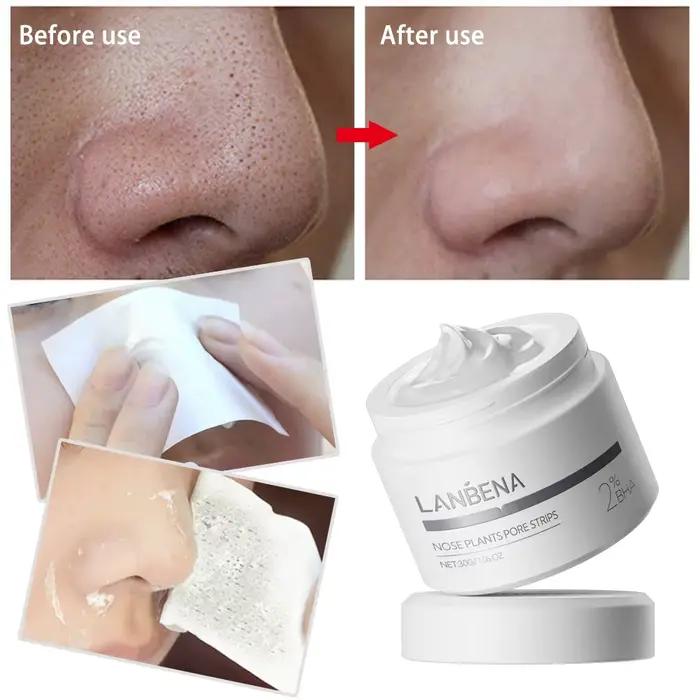 LANBENA points noirs éliminant les bandes nasales et minimiser les pores ensemble de sérum masque nasal