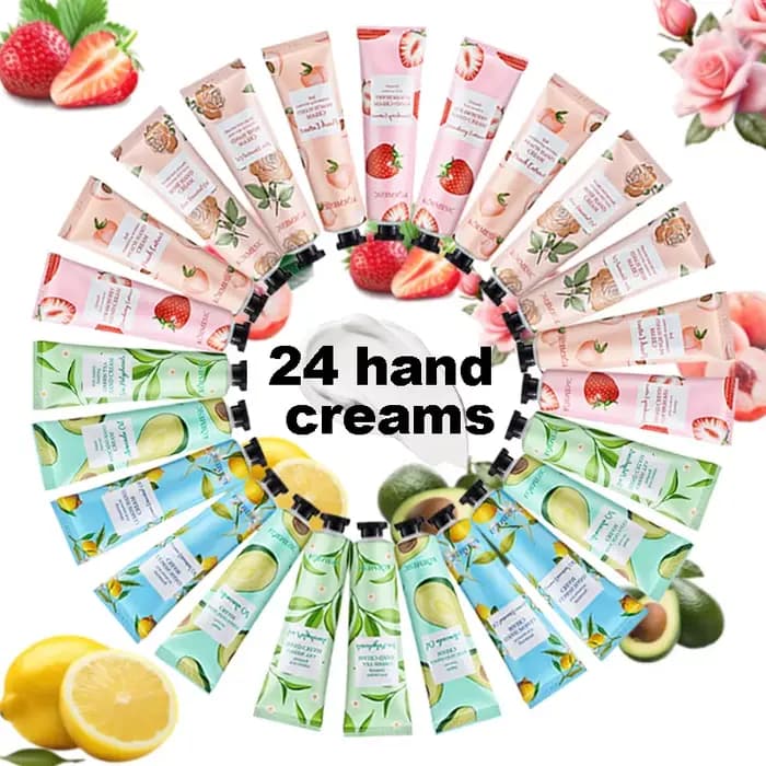 24 pièces de crème pour les mains
