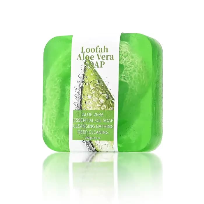 S + 100g naturel organique aloe vera luffa savon citron blanchissant gel douche pour le visage contrôle de l'huile