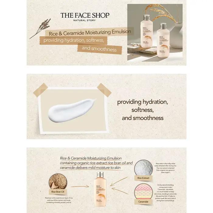 THE FACE SHOP Émulsion au Riz et Céramide 150ml