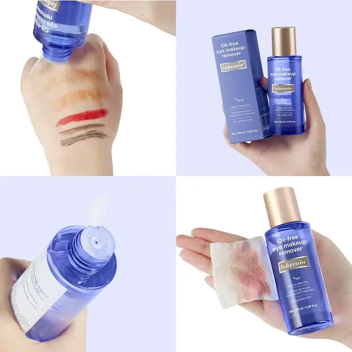 Lakerain démaquillant doux formule imperméable nettoie efficacement Mascara Eyeliner fard à paupières pigmenté et pommade à sourcils