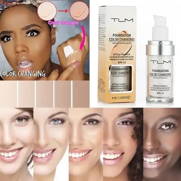 Maquillage TLM fond de teint magique couleur changeante