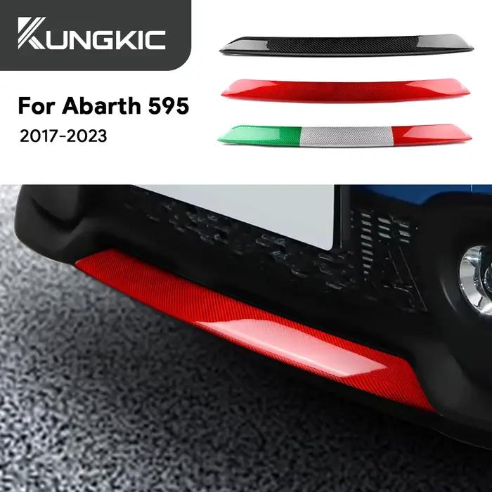 Fibre de carbone dure et sèche pour Abarth 595 695 2017 2018 2019 2020 2021 2022 2023, accessoires de décoration de pare-chocs avant de voiture