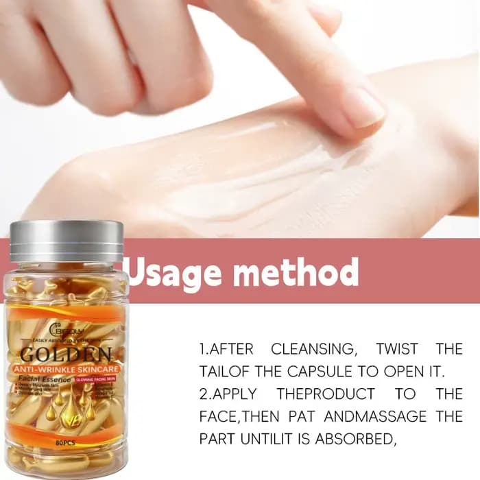 80 capsules de sérum anti-rides pour le visage