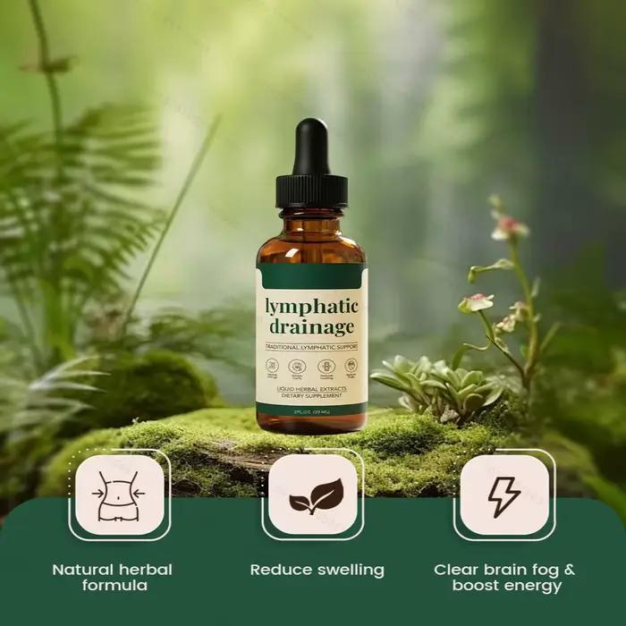 Gouttes de drainage lymphatique 59 ml – Formule naturelle à base de plantes pour l'élimination des toxines