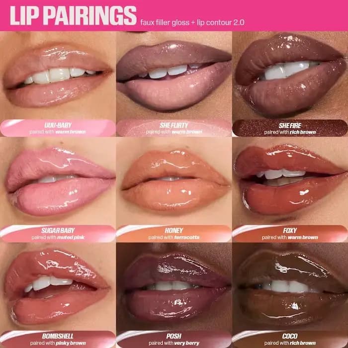 Faux Filler Gloss à lèvres brillant non collant