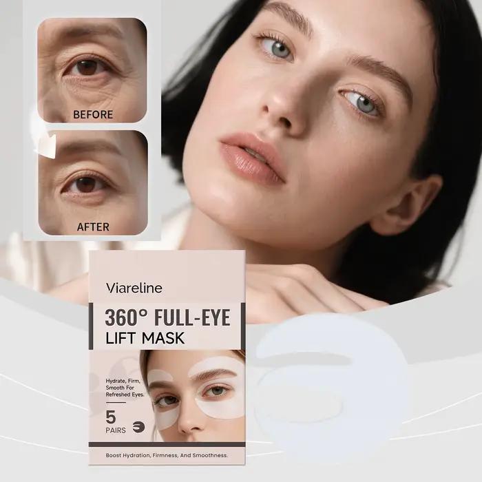 Viareline Patchs hydratants pour les yeux à la vitamine C | Masque hydratant et nourrissant pour le contour