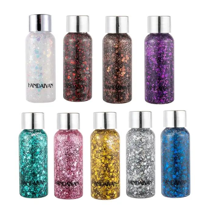 Lotion corporelle à paillettes scintillantes Jay'suing pour femmes, pour corps et visage, 9 couleurs disponibles, durabilité et facilité d'utilisation pour toutes les occasions festives