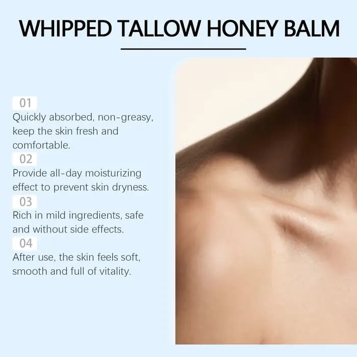 Baume Hydratant Bleu avec Peptides de Cuivre GHK-Cu et Suif de Bœuf : Soin au Miel de Manuka pour Peaux Sèches et Matures