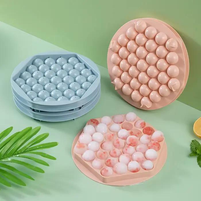 Moule à glaçons ronds, bac à glaçons à congélation rapide, boîte à glaçons domestique, machine à glaçons portable pour usage domestique
