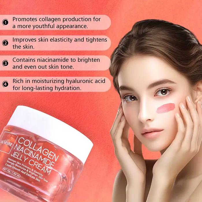 50g crème de gelée de collagène Niacinamide raffermissant apaisant hydratant Anti-âge fermeté hydratation soin de la peau 100ml Gel pour le visage