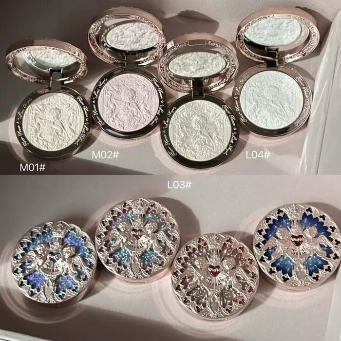 The Flower Knows Little Angel Collection Relief Highlight Face Powder iluminador Maquillage Contour Surligneur Palette 8g/0.3Fl.oz