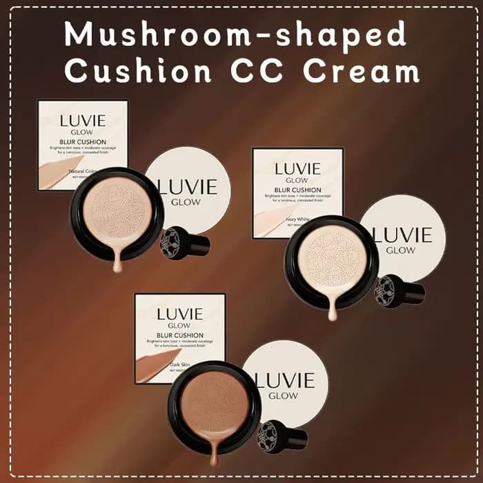 LUVIE GLOW hydratant champignon coussin d'air BB crème fond de teint éclaircissant imperméable avec correcteur Base de maquillage quotidien coréen