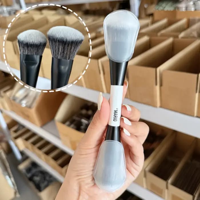 F4 2 en 1 mettre en évidence Blush pinceau de maquillage ambiant doux lueur