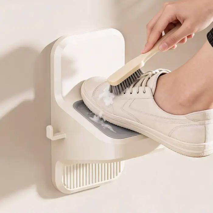 Repose-pieds de douche sans perçage avec crochets, idéal pour le rasage des jambes, pour salle de bain, toilettes, baignoire, spa, maison, salle de sport, piscine