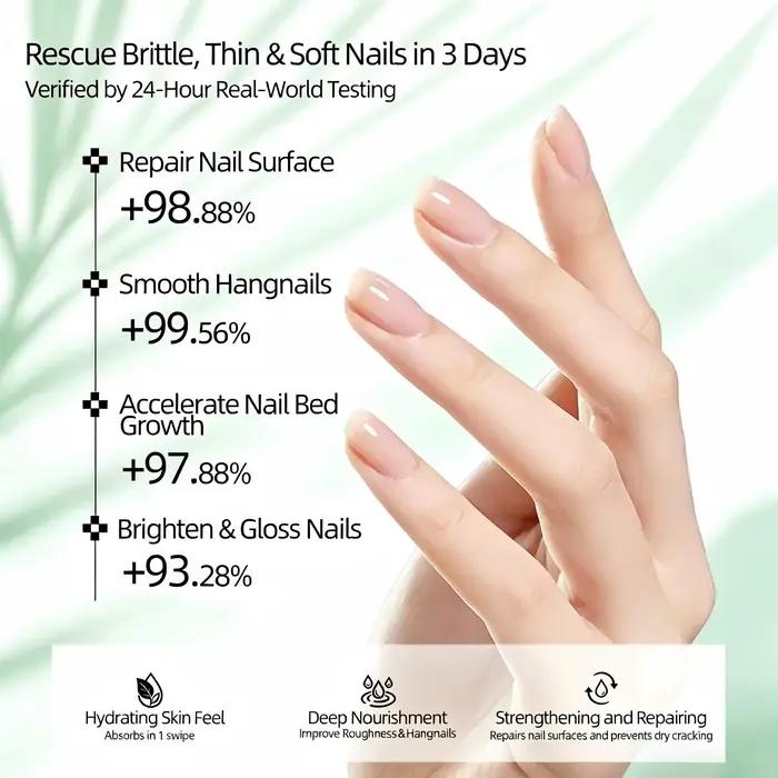 Gel Base Réparateur 4-en-1 pour Ongles Faibles Cassants et Fins Enrichi en Calcium et Protéines Protection et Croissance Saine Rose pour Peaux Sensibles