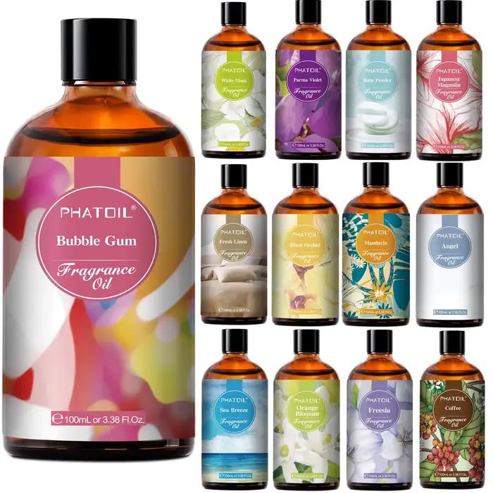 PHATOIL 100ml huile parfumée noix de coco et vanille gomme à bulles brise de mer blanc musc arôme huiles parfumées pour bougies fabrication de savon