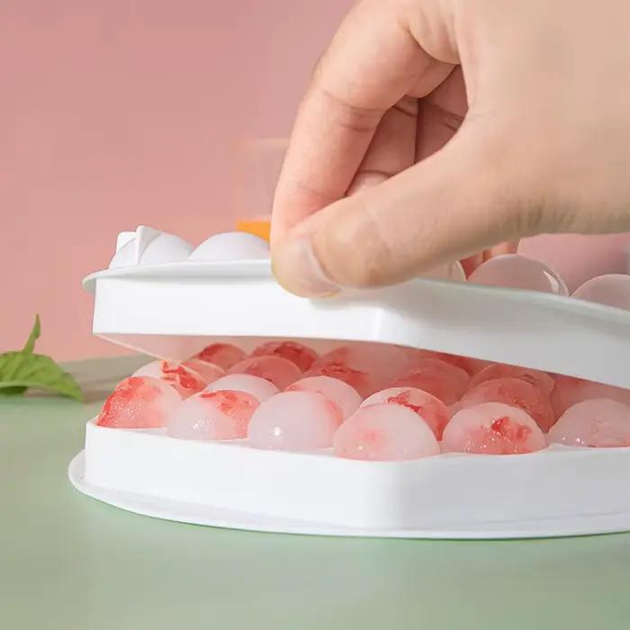 Moule à glaçons ronds, bac à glaçons à congélation rapide, boîte à glaçons domestique, machine à glaçons portable pour usage domestique