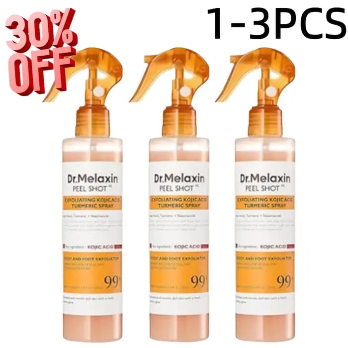 200ml Dr.Melaxin Peel Shot Exfoliant à l'Acide Kojique et au Curcuma en Spray – Améliore le Teint Terne