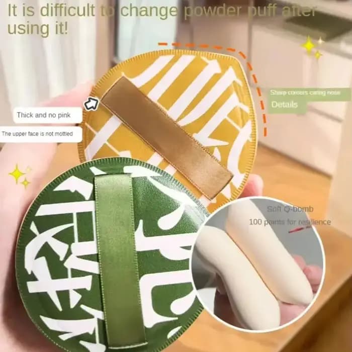 Ensemble de bouffantes de cosmétiques à coussin d'air