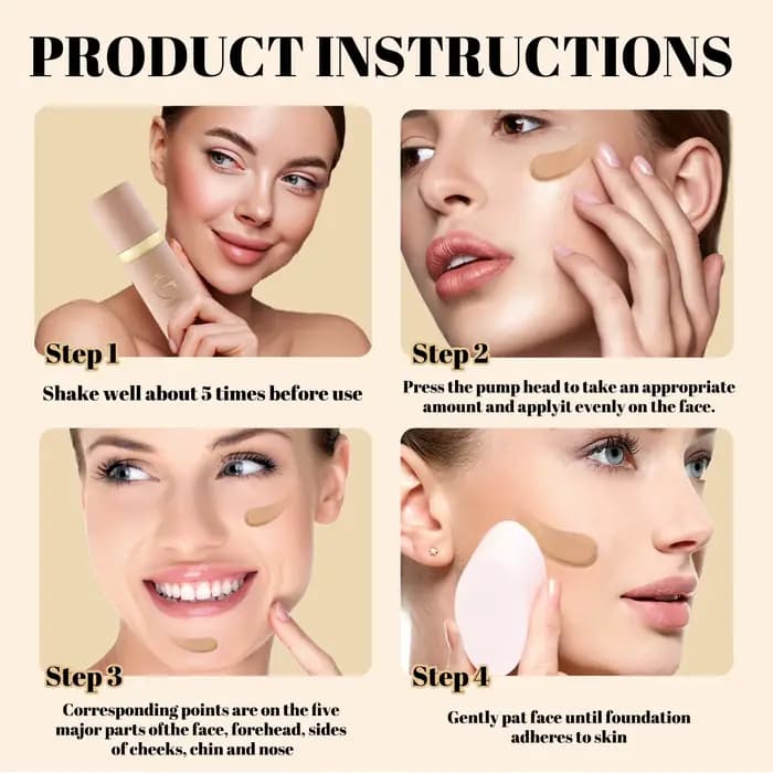 Sérum de maquillage liquide 4 en 1