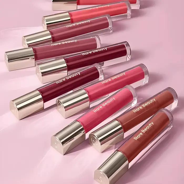 Rare Beauty Glossy Lip Blam Apricot Neutral Mauve Rose Berry Nourishing Lip Gloss Happy Hope Wonder Moisturizing Lipstick Makeup