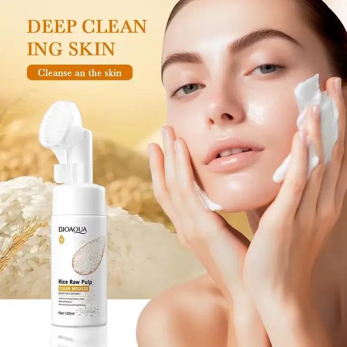Nettoyant moussant à la purée de riz Bioaoua 120 ml
