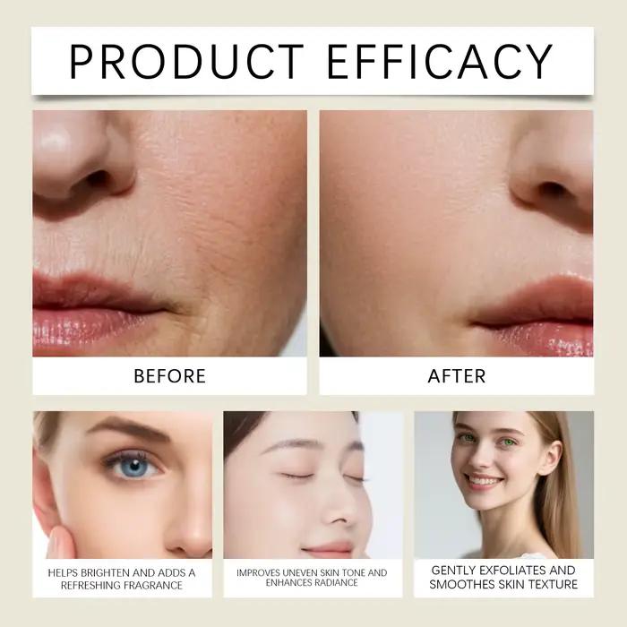 Crème pour le corps aux fraises avec Niacinamide et acide salicylique pour une peau lisse Lotion exfoliante douce légère