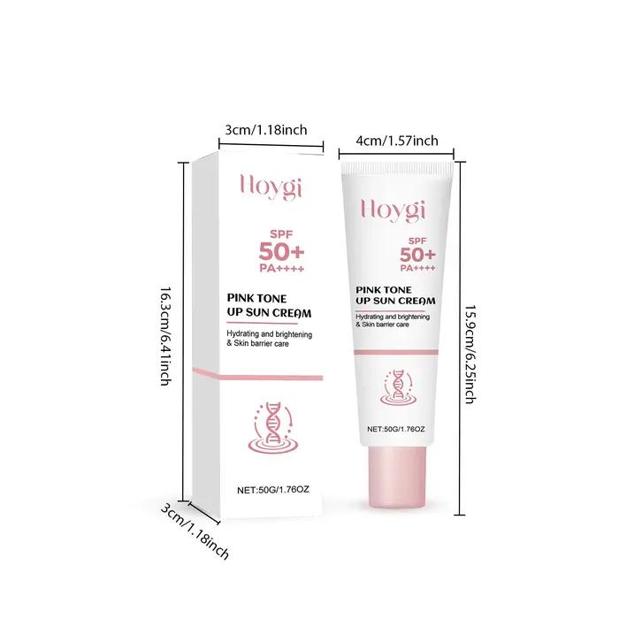 Crème solaire tonifiante rose SPF50+ PA+++ Protection UV éclaircissante