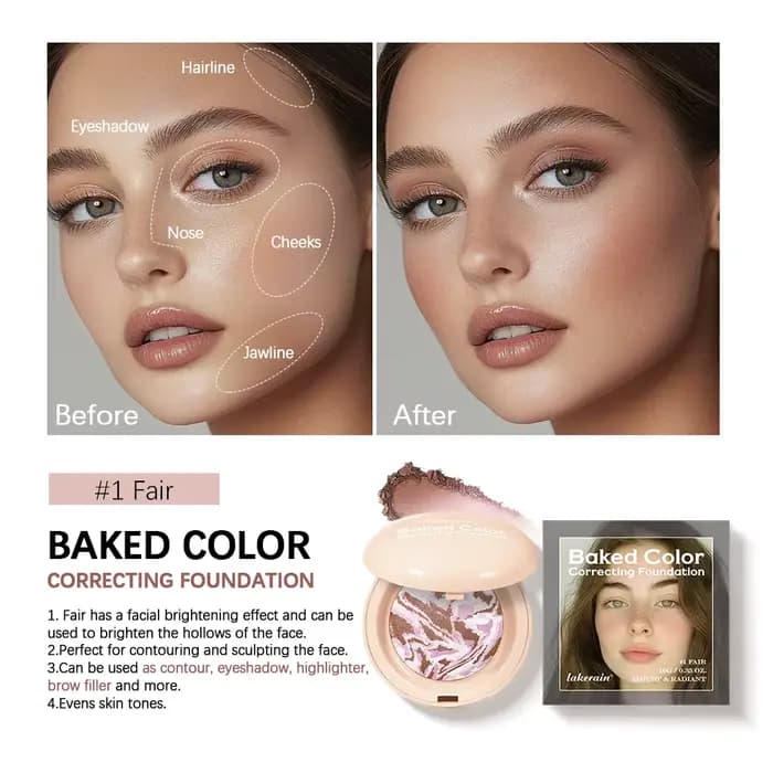 Fond de teint correcteur de couleur cuit mat