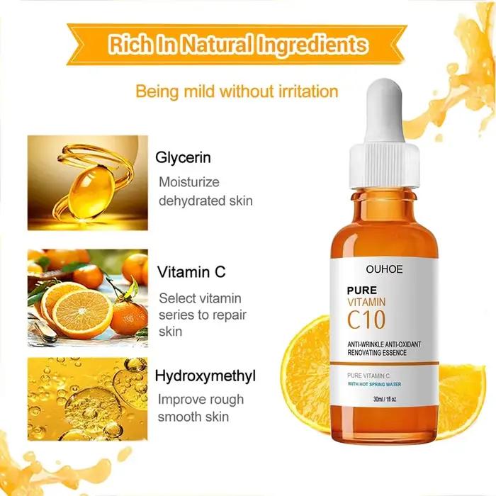 Sérum dissolvant de rides à la vitamine C pour le visage